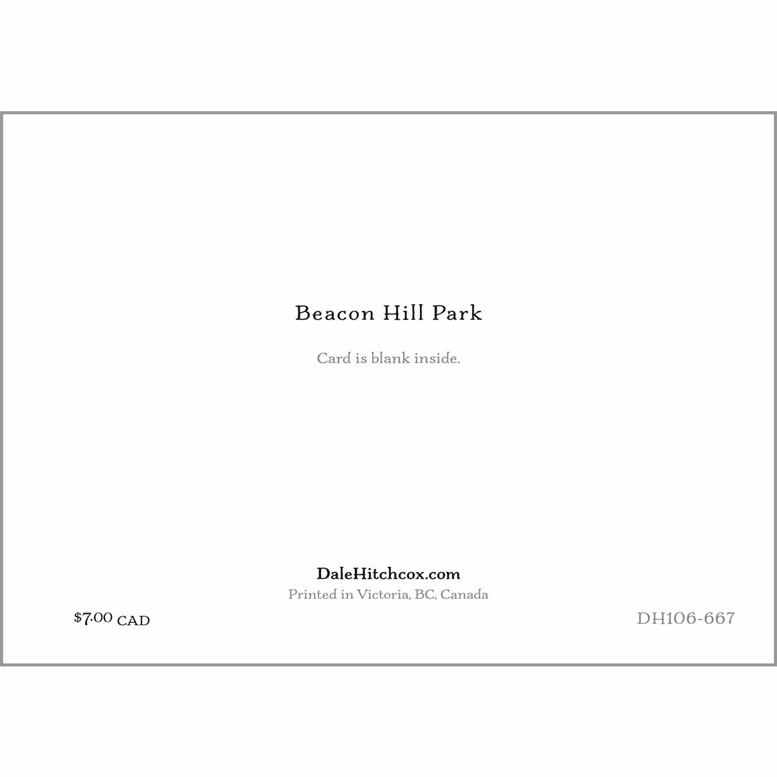 greeting card - Beacon Hill Park Morning