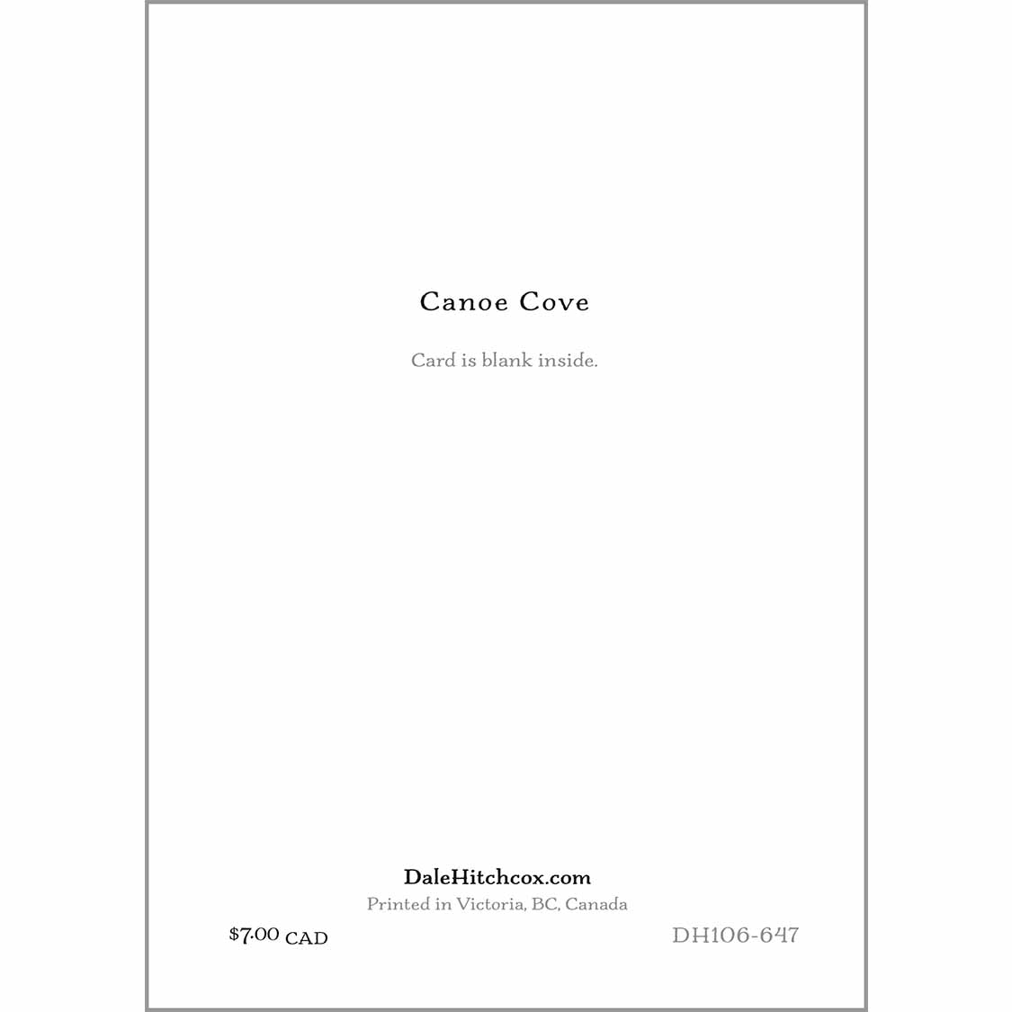 greeting card - Canoe Cove