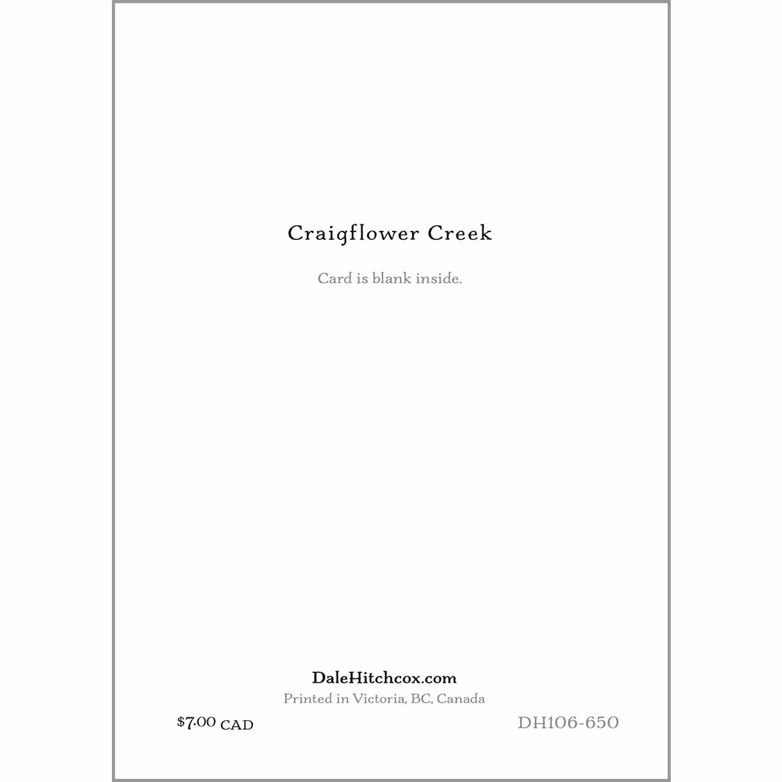 greeting card - Craigflower Creek