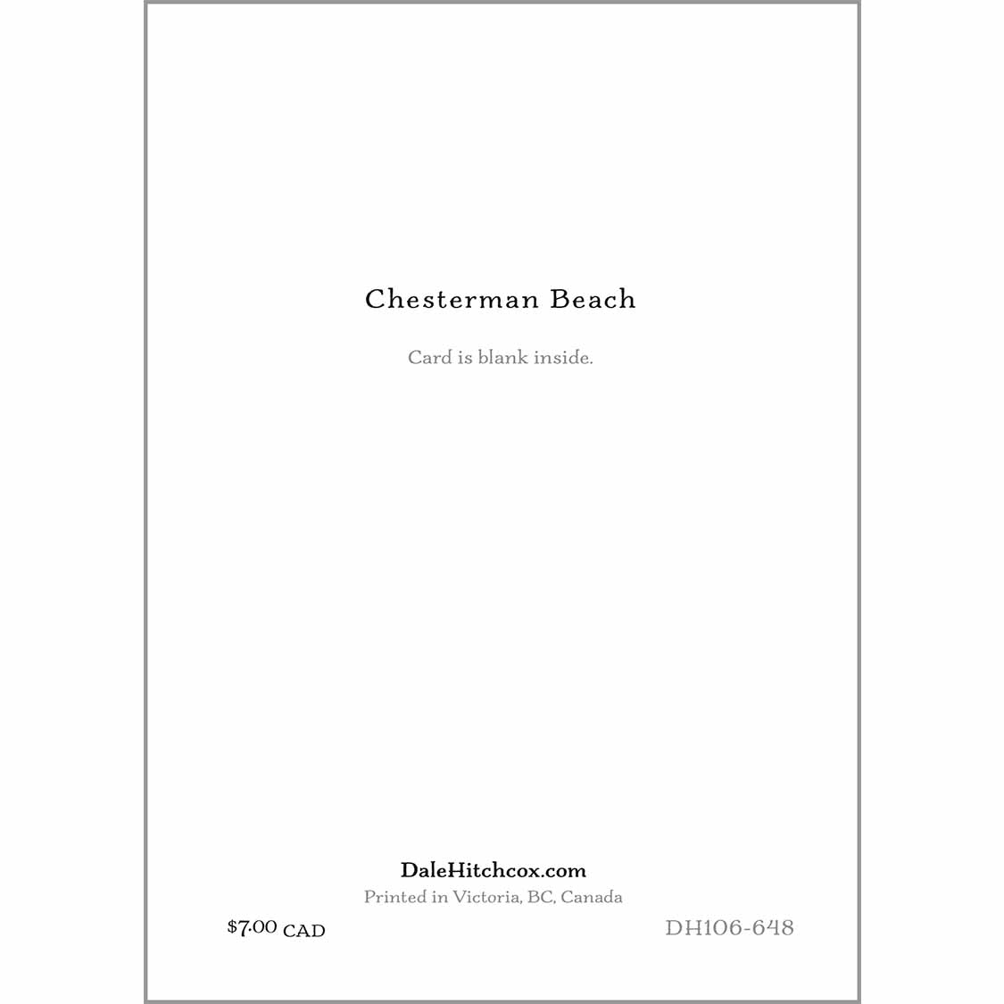 greeting card - Chesterman Beach