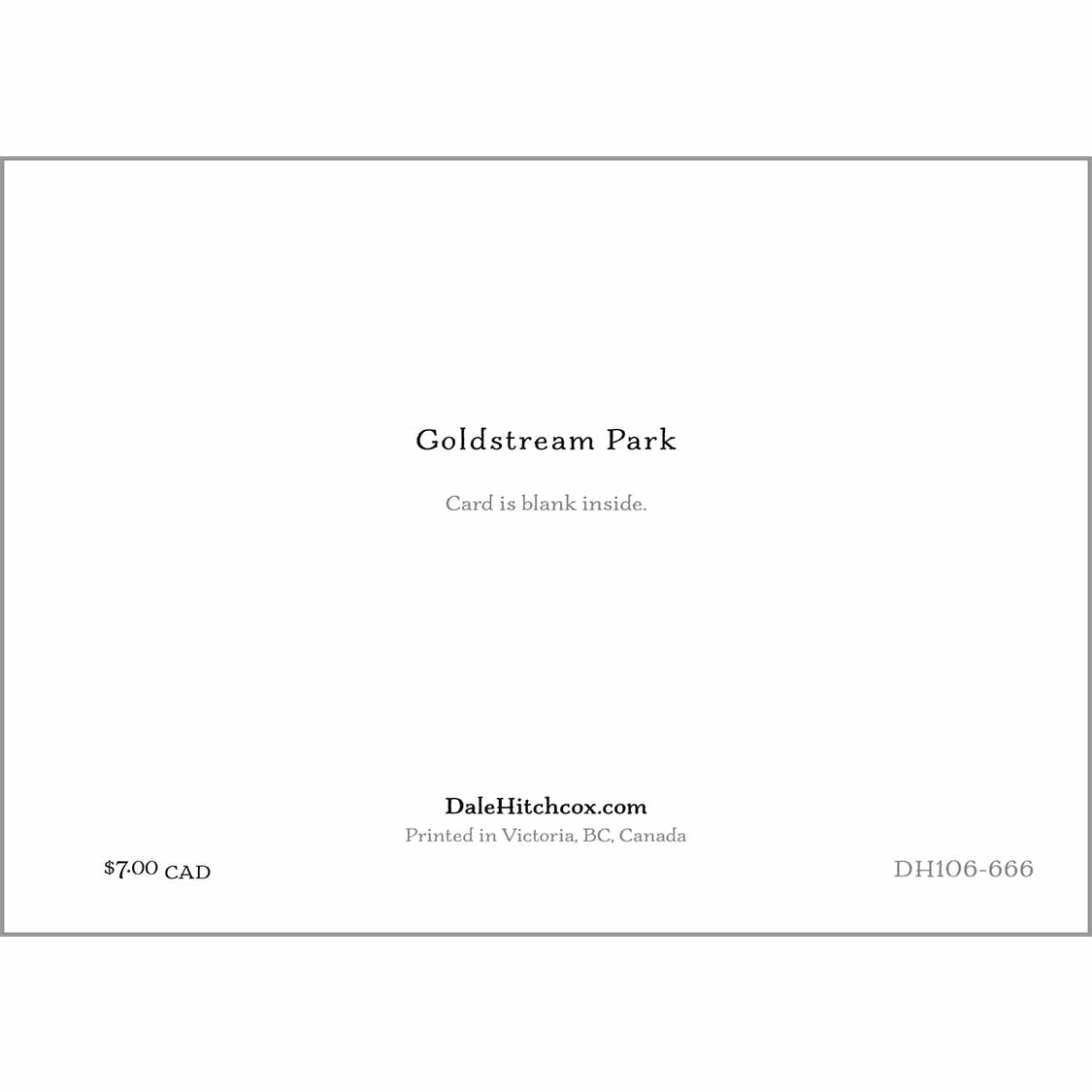 greeting card - Goldstream Park