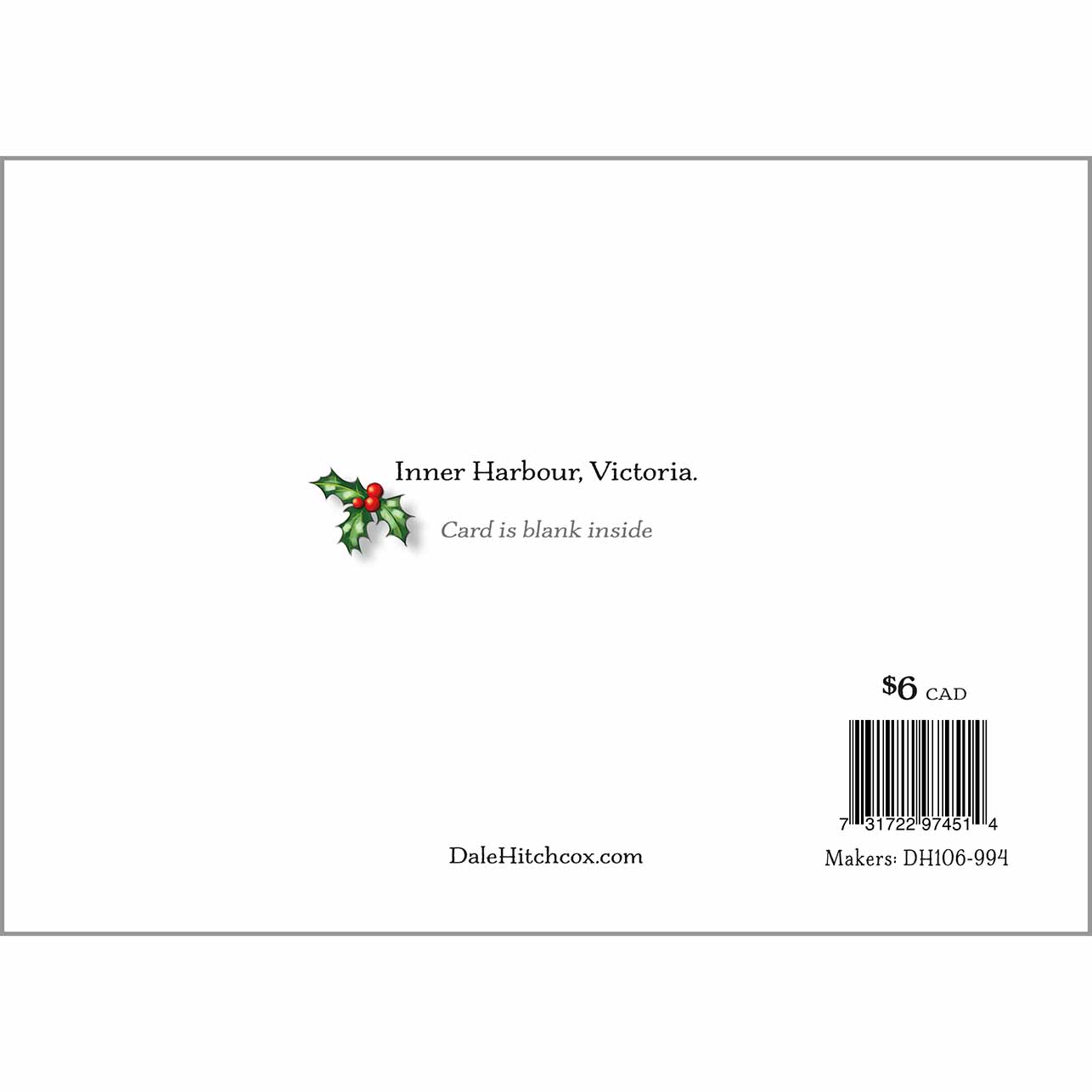 greeting card - Inner Harbour Christmas