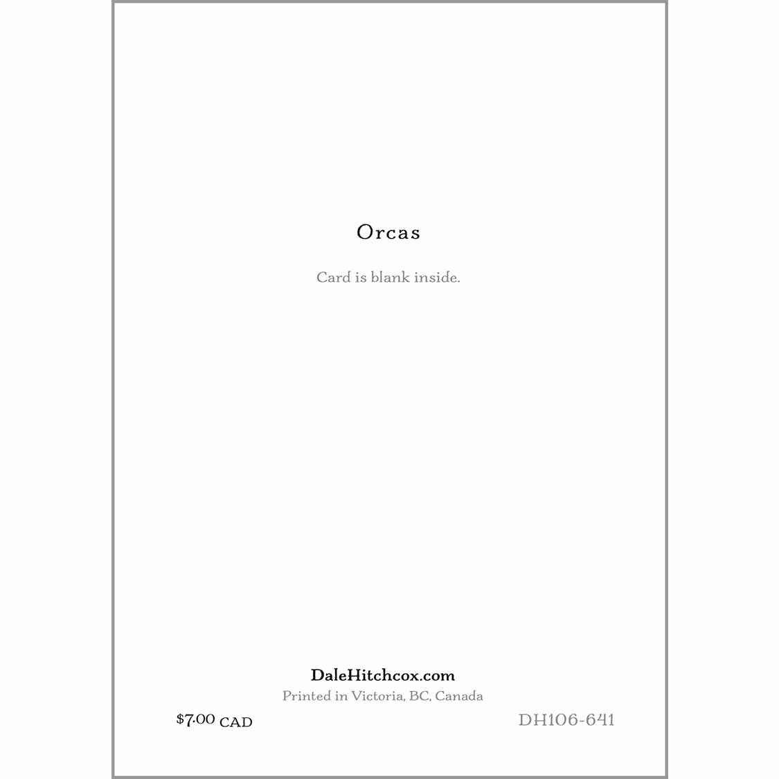 greeting card - Orcas