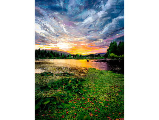 greeting card - Glen Lake Sunset