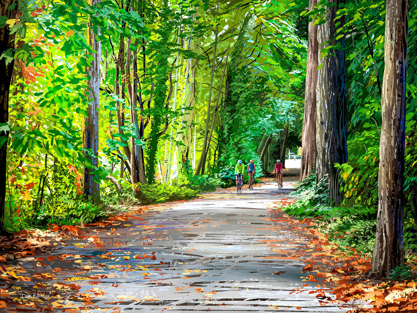 Cyclists on a Trail