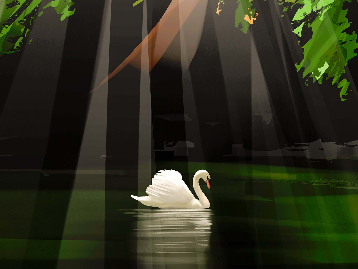 Swan and Tree