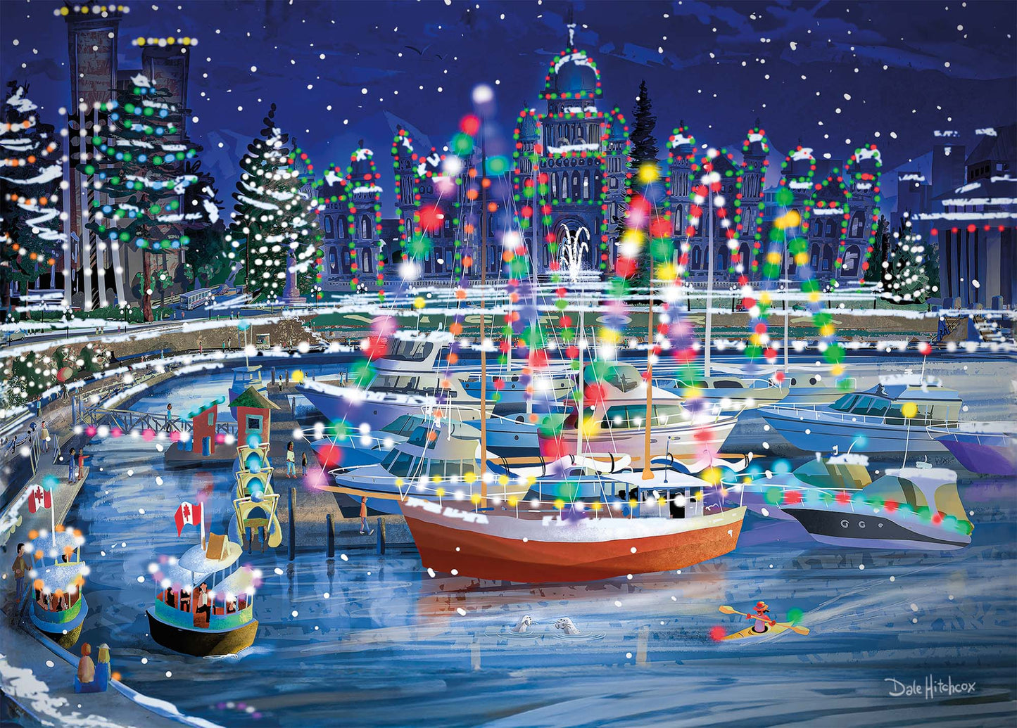 Greeting card - Inner Harbour Christmas